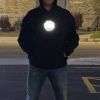 Black hoodie Reflective Logo Photo 4