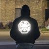 Black hoodie Reflective Logo Photo 1